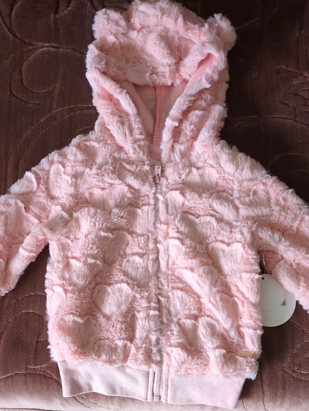 Kensie Toddler Pink Fuzzy Jacket